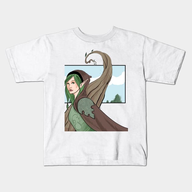 Forest Elf Kids T-Shirt by Haroldrod